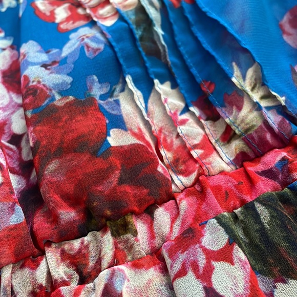 MISA Los Angeles floral, tiered, midi/maxi dress, long sleeve - Picture 13 of 16